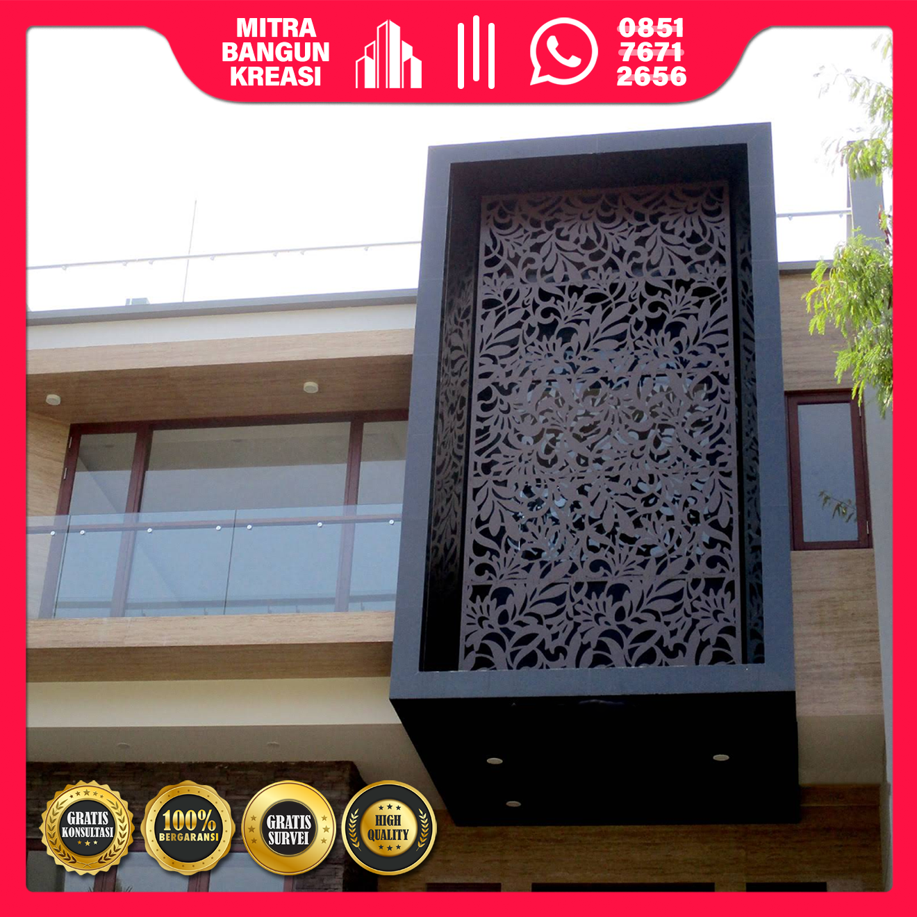 Fasad Besi Plat Laser Cutting