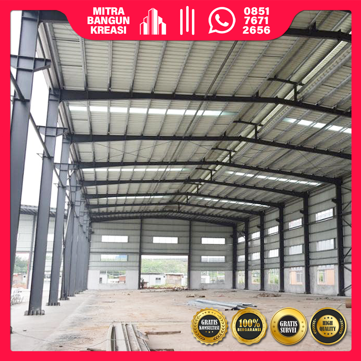 Bangun Lapangan Olahraga Indoor atau Semi Outdoor