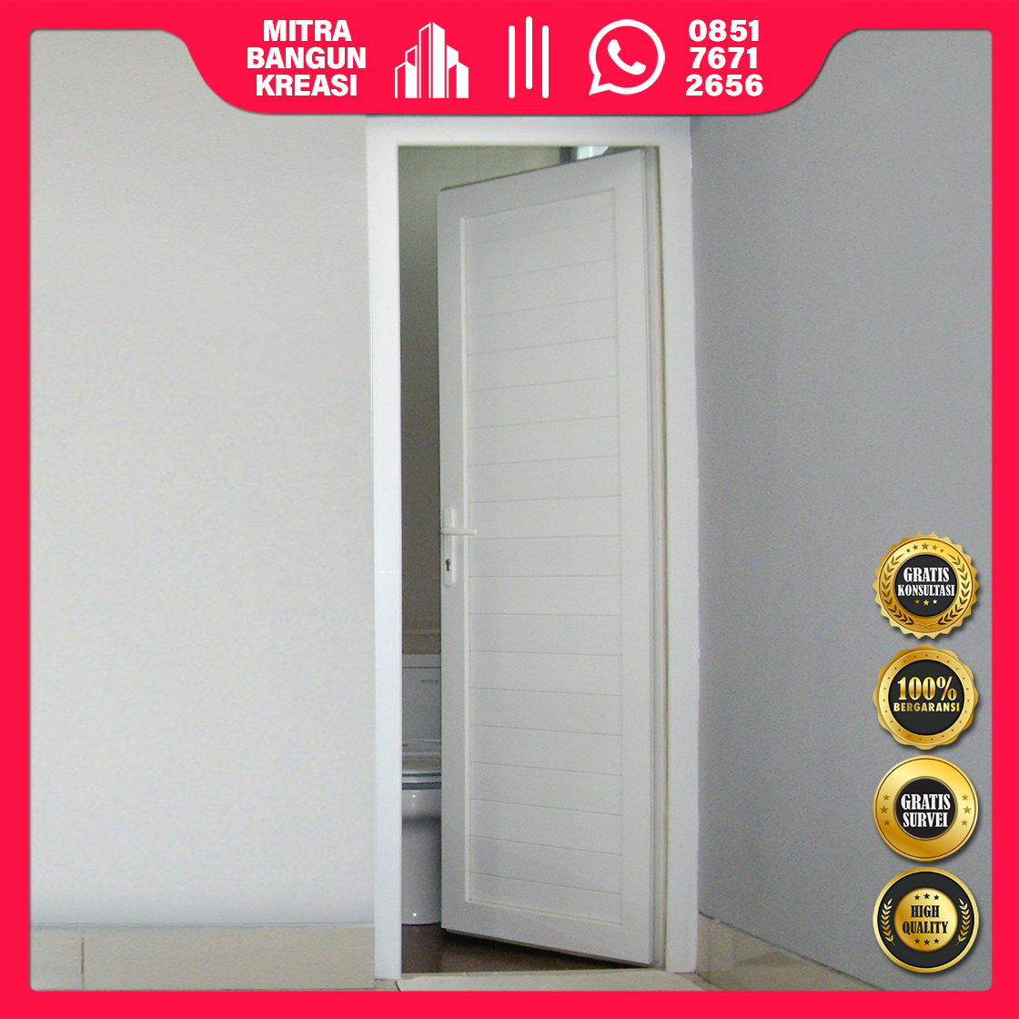 Pintu Aluminium Isi Aluminium Spandrel