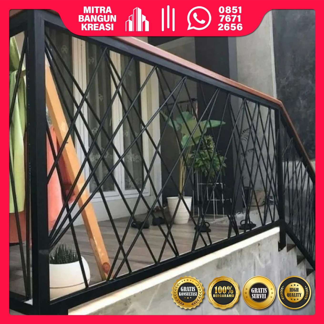 Railing Besi Bulat